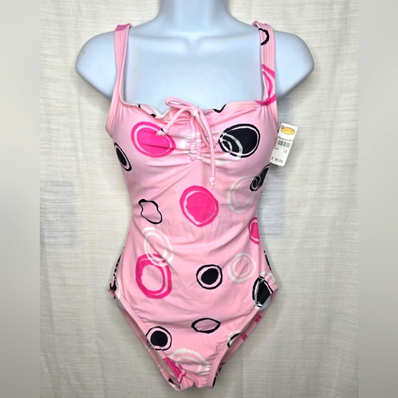 NWT Anne Cole Pink One Piece Swim Suite Womens Size 10 - Picture 1 of 7